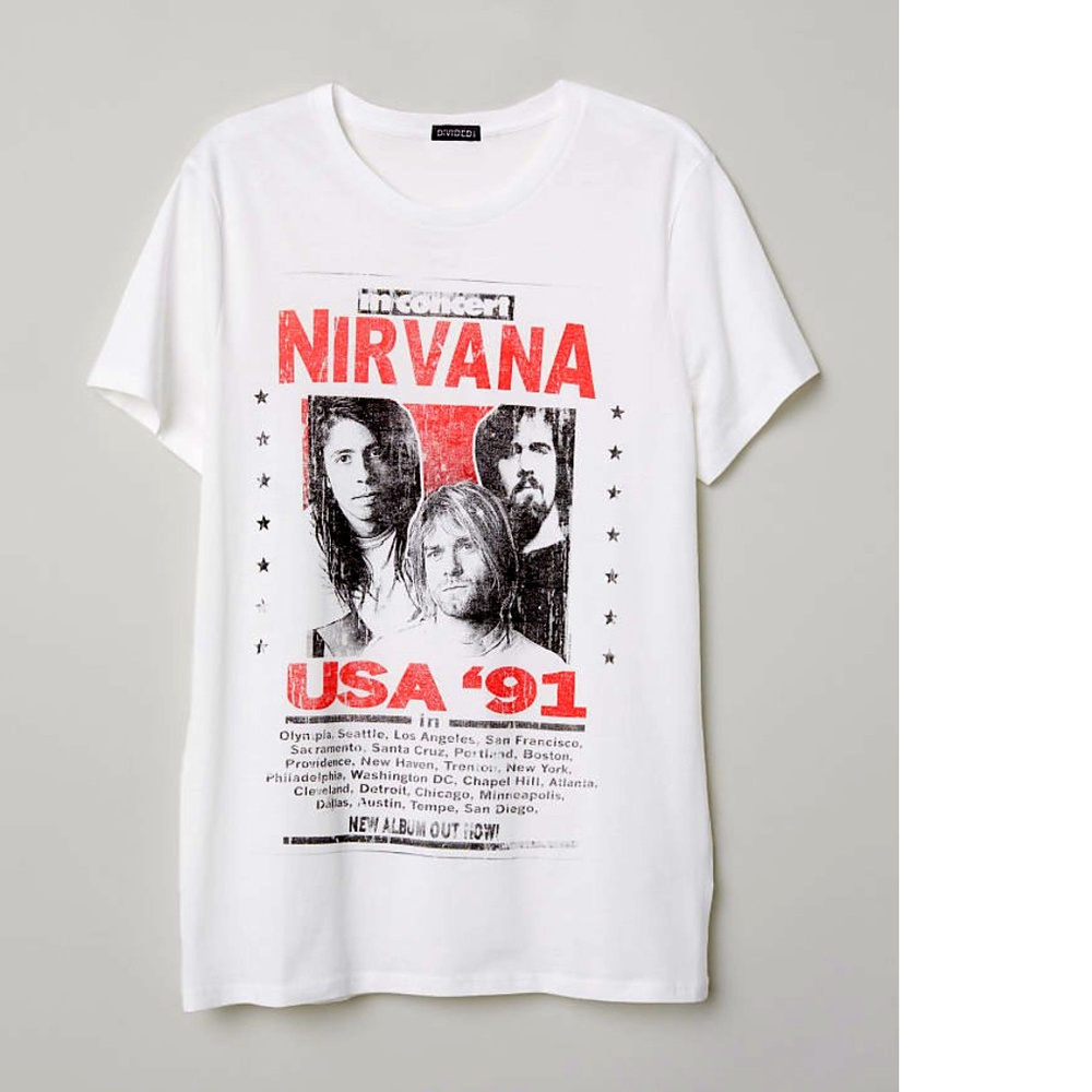 Nirvana In Concert Tour '91 T-Shirt L bigger NWT - Picture 2 of 3